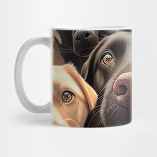 Dog Labrador Pet Wild Nature Funny Happy Humor Photo Selfie Mug